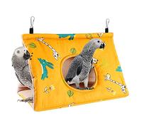 RANYPET Winter Warm Bird Nest House - Hanging Hammock Velvet Shed Hut Cage Plush Fluffy Birds Hideaway Sleeping Bed Fuzzy for Parrot Parakeet Cockatiels Budgies Lovebird African Grey