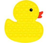 RANZAH Duck Pop It Fidget Toy for Kids & Adults - Silicone Sensory Bubble Popping Toy, Stress Relief Anxiety Toy, BPA Free Push Pop Bubble Game, Reusable Portable Autism Sensory Toy (Duck)