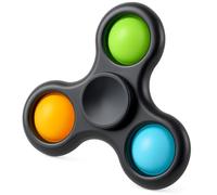 Ranzah Hand Fidget Spinner Toy Finger Bubble Pop Sensory ADHD Anxiety Stress Relief Gift Party Travel Toy For kids Teens Adults (Black)