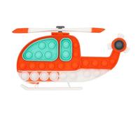Ranzah Helicopter Pop It Fidget Toy for Kids & Adults Stress Relief Silicone Sensory Squeeze Toy, Travel Friendly, Washable, Autism Anxiety Relief, Great Gift for Boys & Girls (Helicopter)