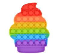 Ranzah Ice Cream Fidget Toys |Push Pop Bubble Sensory Poppet Toys For Kids And Adults| Rainbow Popper Pop Up Toys For Fun|Autism Special Needs Silicone Stress Reliever Fidget Toys (Ice Cream)