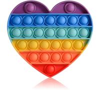 Ranzah Pop Fidget Toy Heart Push Pop Bubble Sensory Toy Age 3+ For Kids And Adults Travel Poppet Toy Squishy Toy For Gifts & Parties ADHD Stress & Anxiety Relief Toy Squeeze Toddler Toy (Heart)