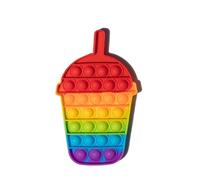 Ranzah Rainbow cup Fidget Toy |Push Pop Bubble Sensory Poppet Toys For Kids And Adults| Popper Pop Up Toys For Fun|Autism Special Needs Silicone Stress Reliever Fidget Toys (Rainbow Cup)