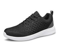 Raoendis Men Trainers Walking Running Shoes, Mesh Non Slip Athletic Sneakers Comfortable Work Shoes for Sport Fitness Jogging Daily Activities Black Size 13