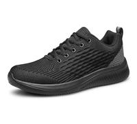Raoendis Mens Trainers Running Shoes Sport Sneakers, Breathable Lightweight Walking Trainers Gym Mesh Training Shoes Work Sneakers Black 13