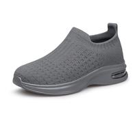 Raoendis Unisex Kids Sneakers Boys Girls Trainers Slip on Running Shoes Fashion Lightweight School Trainers Fitness Tennis Shoes for Toddler Grey Size 9