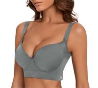 raoieykaxu Bras for Women Non Wired Deep V Seamless Wireless Push up Bra Comfort Plunge T Shirt Soft Support Full Coverage Everyday Plus Size Bralettes Ultimate Underwear Wireless Support Bra