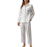 raoieykaxu Co Ords Sets for Women UK 2 Piece Outfits Classic Grid Fashion Leisure Linen Pyjamas for Women Skin-Friendly Casual Womens Lounge Nightwear Cotton Ladies Pyjama Sleep & Lounge