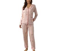 raoieykaxu Co Ords Sets for Women UK 2 Piece Outfits Classic Grid Fashion Leisure Linen Pyjamas for Women Skin-Friendly Casual Womens Lounge Nightwear Cotton Ladies Pyjama Sleep & Lounge
