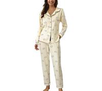 raoieykaxu Co Ords Sets for Women UK 2 Piece Outfits Classic Grid Fashion Leisure Linen Pyjamas for Women Skin-Friendly Casual Womens Lounge Nightwear Cotton Ladies Pyjama Sleep & Lounge