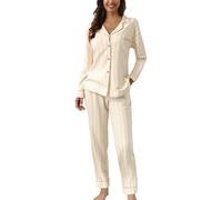 raoieykaxu Co Ords Sets for Women UK 2 Piece Outfits Classic Grid Fashion Leisure Linen Pyjamas for Women Skin-Friendly Casual Womens Lounge Nightwear Cotton Ladies Pyjama Sleep & Lounge