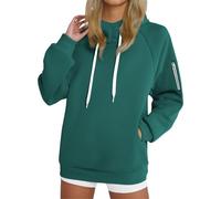 raoieykaxu Hoodies for Women UK Fall Women's Fashion Crew Neck Solid Color Jumper Casual Pullover Cute Lightweight Loose Tops Oversized Warm Comfy Sports Classic Soft Athletic School Sweatshirt