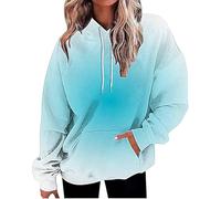 raoieykaxu Hoodies for Women UK Fashion Long Sleeve Pullover Gradient Color Cute Jumper Womens Blouses Fall Sweatshirts without Zip Classic Soft Comfy Athletic Tops for Ladies