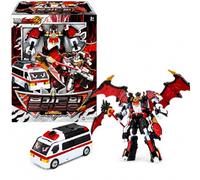 RaoNEE Metal Cardbot W BLOODWING Bat Ambulance Car Transforming Robot Car Korean Animation