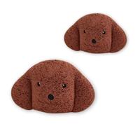 RAOPLA 2 Pcs Cute Puppy Plush Toy, Soft Brown Teddy Dog Huggable Plush Doll, Kawaii Stuffed Animals Plushie Gifts for Kids Adults, Ideal for Birthday Christmas Holiday & Party Bag Fillers