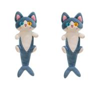 RAOPLA 2 Pcs Hugging Pillow Plush Cat, Soft Cute Sheeping Pillow Doll, Stuffed Animal Squishy Cuddly Toy for Stress Relief, Relaxation, Home Decor & Gifts for Kids Adults (85cm)