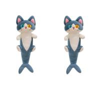 RAOPLA 2 Pcs Hugging Pillow Plush Cat, Soft Cute Sheeping Pillow Doll, Stuffed Animal Squishy Cuddly Toy for Stress Relief, Relaxation, Home Decor & Gifts for Kids Adults (50cm)