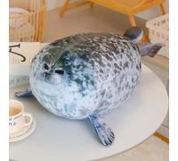 RAOPLA Chubby Blob Seal Plush Pillow, Soft Kawaii Sleeping Hugging Pillow, Cute Animal Stuffed Squishy Cuddly Toy for Stress Relief, Relaxation, Room Decor & Stocking Fillers for Kids Adults (60cm)