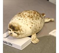RAOPLA Chubby Seal Plush Pillow, Soft Stuffed Animal Plushie Pillow, Cotton Squishy Cuddly Toy Hugging Doll for Stress Relief, Relaxation, Room Decor & Stocking Fillers for Kids Adults (120CM)