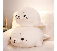 RAOPLA Chubby Seal Plush Pillow, Soft Stuffed Animal Plushie Pillow, Cotton Squishy Cuddly Toy Hugging Doll for Stress Relief, Relaxation, Room Decor & Stocking Fillers for Kids Adults (50+60CM)