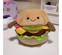 RAOPLA Cute Plushies Gift, Food Flower Themed Soft Plush Toy, Squishy Stuffed Toys Cuddle Plush Doll for Kids Girls Women, Ideal for Birthday Christmas Holiday & Party Bag Fillers (Hamburger)