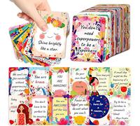 RAORAOYUE 50 Pcs Motivational Affirmation Cards, 2.52 * 3.5 Inch | Inspirational Quote Notecards, Cute & Encouraging Messages For Boys & Girls, Blank Back