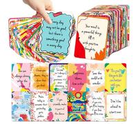 RAORAOYUE 50 Pcs Motivational Cards, 2.52 * 3.5 inch Inspirational Positive Affirmations Cards for Employees Coworkers, and Kids, Blank Back