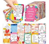 RAORAOYUE 50 Pcs Positive Affirmations Cards, 2.52 * 3.5 Inch | Inspirational Motivational Cards for Women, Employees Coworkers, and Kids, Blank Back