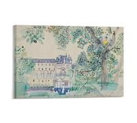 Raoul Dufy Chateau De Chenonceau Poster Posters Wall Art Painting Canvas Prints Decor Poster Artworks 20x30inch(50x75cm)
