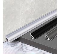 Raouoae 135cm Aluminium Alloy Kitchen Worktop End Strip - 2 Pack Wall End Strip With Channel | Perfect For Clean Transitions & Seamless Finish In Home Renovation(Silber,Breite: 1.5 cm)