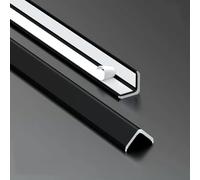 Raouoae 2 Pieces Corner Protection Profile Wall Corner Edge Protection Strip Metal Corner Protection To Protect The Walls 89° Self-adhesive Corner Protection Strip For Wooden Walls Tiles(Black,150cm/5