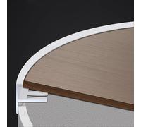 Raouoae 2 Pieces F-Shape Flexible Tile Rail - 135cm Stair Edge Profile For Safety On Steps With Tile And Wood Edging - Durable Step Edge Protector For Enhanced Grip And Safety(Silver,Höhe: 8mm)