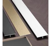 Raouoae 3 Pieces 90cm Aluminum Door Transition Strip - T-Profile Floor Divider For Laminate, Parquet, Vinyl Flooring - Durable Floor Transition Rail For Smooth Surface Transition(Silber,Breite: 40 mm)