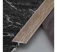 Raouoae 3 Pieces T-Shape Transition Profile Floor Divider Strip - 90cm Laminate Door Threshold For Smooth Seamless Floor Transitions - Compatible With All Floor Types Including Wood And Tile(Macabraun