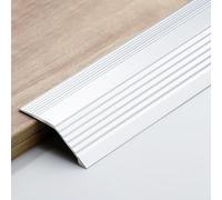 Raouoae Adjustable Aluminum Transition Strip For Floor Joints - 3x90cm Rail Connector, Height 3-40mm, Perfect For Laminate And Tile Flooring(Silber,Breite: 55 mm)
