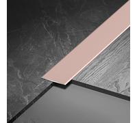 Raouoae Aluminum Transition Profile, 90cm (3 Pieces) Leveling And Flat Floor Profile, Protective Strip For Laminate, Parquet, Vinyl Flooring, Door Transition Rail, Floor Edge Trim(Rose Gold,W:33mm)