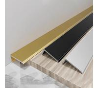 Raouoae Edge Trim For Tiles & Worktops Wall Edge Protector 90 Cm*3 Pieces Corner Protector Aluminium Trim For Walls & Flooring, Metal Protective Edging Strip(Black,Width: 22 mm)