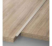 Raouoae Laminate Floor Edge Trim 100cm*3pcs Aluminium Corner Trim T Molding Door Strips For Thresholds And Floor Dividers Ideal For Seamless Carpet, Laminate & Tile Edges(High-end gray,Width: 4mm)