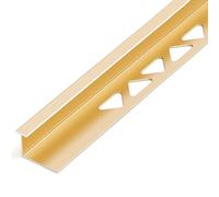 Raouoae Multi-Purpose Tile Profile Corner Trim Length: 135cm*2 Pieces Anodized Aluminum Wear-resistant Protective Angle Profile For Bathroom And Kitchen Tiles(Gold,H:17MM)