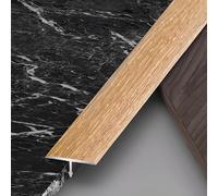 Raouoae T Molding Door Strips 90cm*3pcs Floor Transition Laminate Edge Trim For Floor Dividers Perfect Door Threshold Strip For Seamless Hardwood, Tile & Carpet(Light oak,Width: 20 mm)