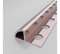 Raouoae Tile Profile Quarter Circle Trim 125CM (2 Pieces) - Ceramic Edge Protector For Tiles, Long Tile Strip For Bathroom, Office, Hotel & School Use(Rose gold,8mm)