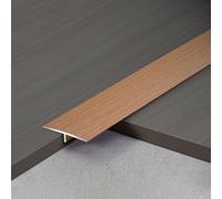 Raouoae Tile Trim Laminate Door Threshold Strip For Doorway Edges 90cm*2 Pcs T Molding Floor Strips For Smooth, Seamless Transitions Between Rooms(Teak color,Width:4 cm)