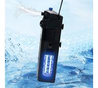 RAOVCUS UV Aquarium Filter for 40-80 Gallon Tanks, Green Killing Machine | 211GPH, 8W Submersible Pump