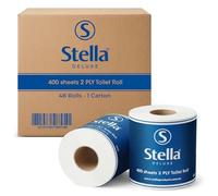 Rap 2-Ply Jumbo Toilet Rolls 400 Sheets per Roll 48 Rolls 19200 Sheets