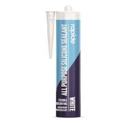 RAP Cartridge Silicone Sealants - Clear & White - Flexible Waterproof Sealant for Home & DIY Applications - 260ml (SEALANT WHITE - 5966, 260ML)