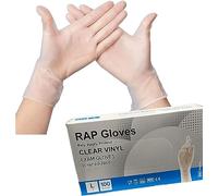 RAP Clear Vinyl Disposable Exam Gloves Small Pack of 1000 Powder Free