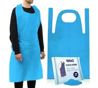 RAP Gloves 300 Disposable Aprons Blue Flat Pack Multipurpose Strong Waterproof Plastic Aprons in Bulk Sizes Quantity Ideal for Catering, Cooking, Clinics, Hospitality & Workplace Protection.