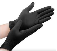 RAP Gloves Professional Black Nitrile Powder Free Multi Purpose Disposable Gloves, Extra Strong Examination Gloves, Surgical (S - Pack of 20)