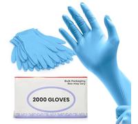RAP Gloves Professional Nitrile Powder Free Multi Purpose Gloves, Extra Strong Disposable Examination Vinyl Free Gloves, Surgical Powder Free Disposable Gloves (2000, L)