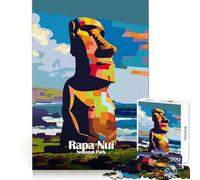 Rapa Nui National Park Chile Art Jigsaw Puzzles 1000 Pieces Mental Dexterity Easy Relaxation Flawless Fit Meaningful Gift size 38x26cm